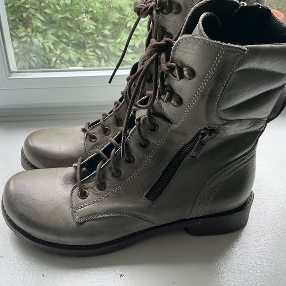 JAFA BOOTS distressed combat lace up chelsea handmade leather EU 37 (US 6.5-7) - Picture 3 of 8